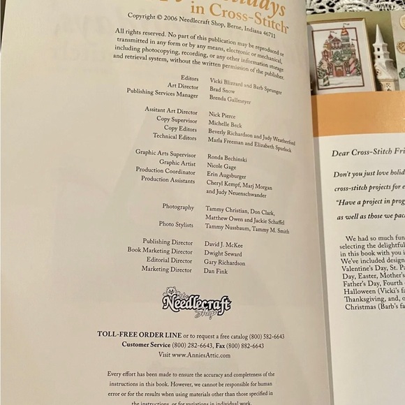 Happy Holidays Cross Stitch Book The Needlecraft Shop Christmas New - Picture 3 of 5